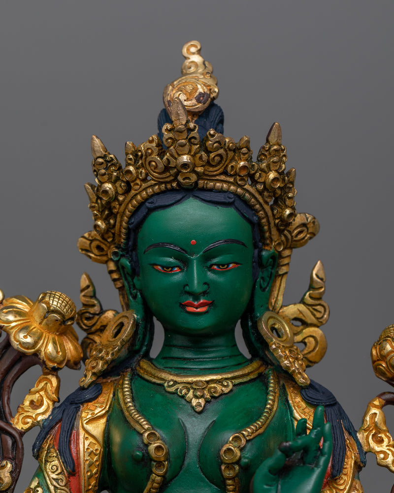 green-tara-protective-deity-on-colored