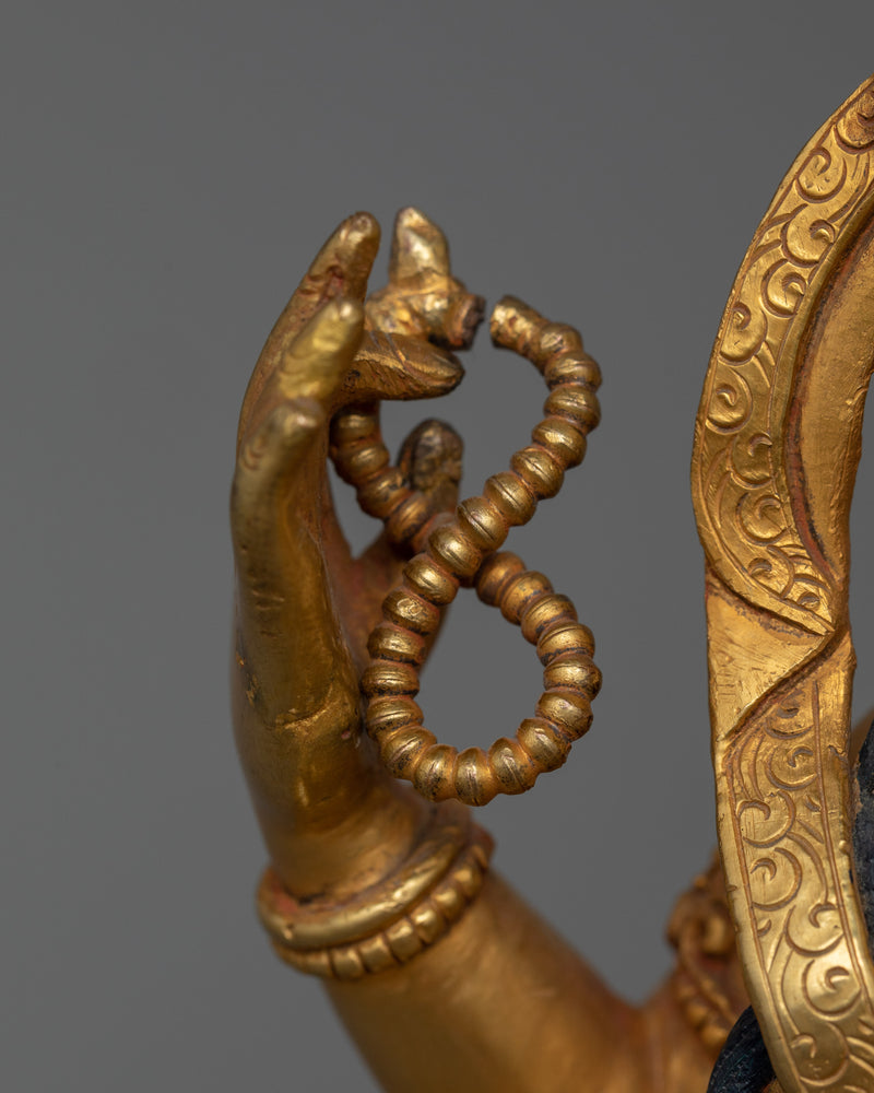 Shri Saraswoti Gold Gilded Statue | Beacon of Knowledge and Creativity