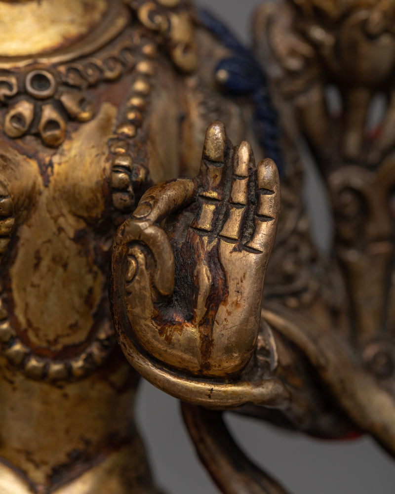 White Tara Antique Touch Statue | Essence of Tranquility and Longevity