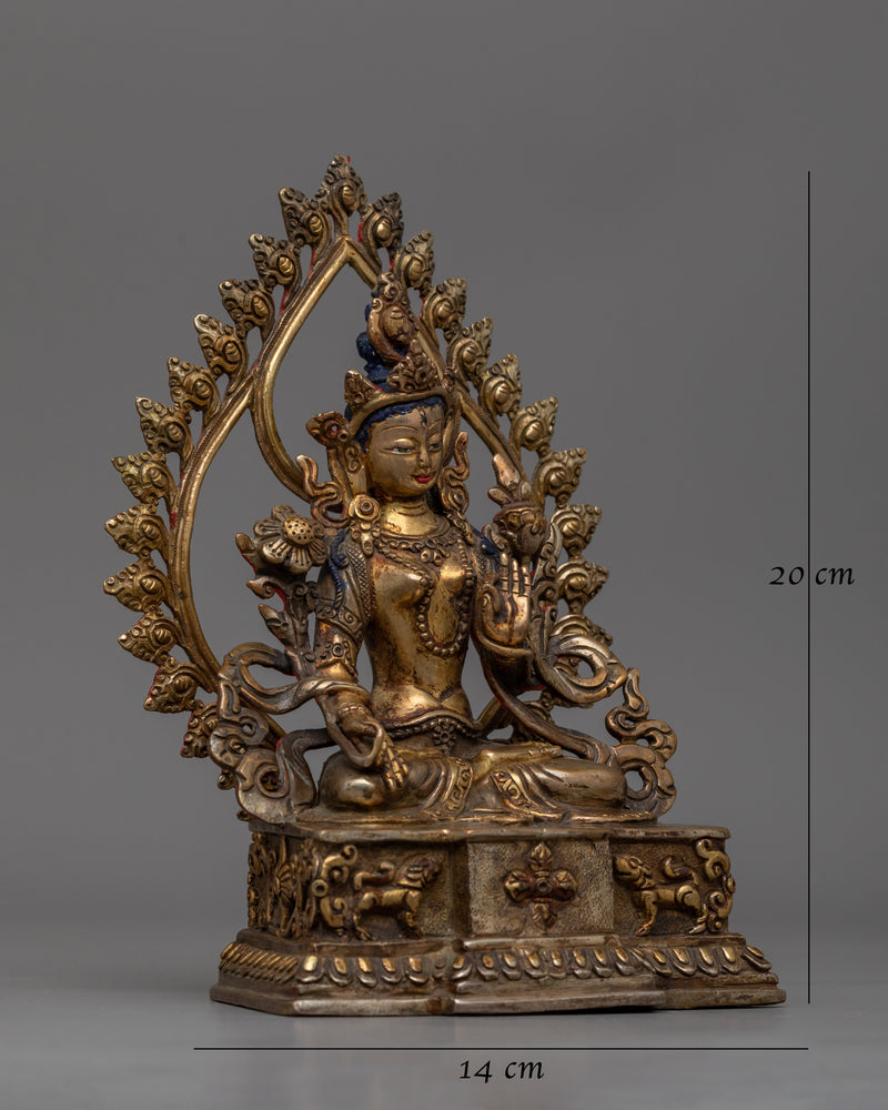 White Tara Antique Touch Statue | Essence of Tranquility and Longevity