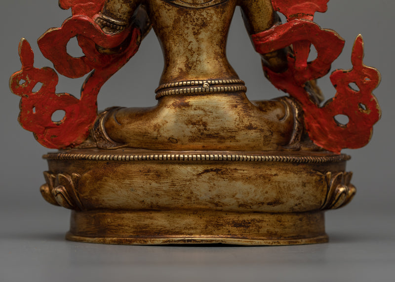 Green Tara Antique Touch Statue | Symbol of Active Compassion