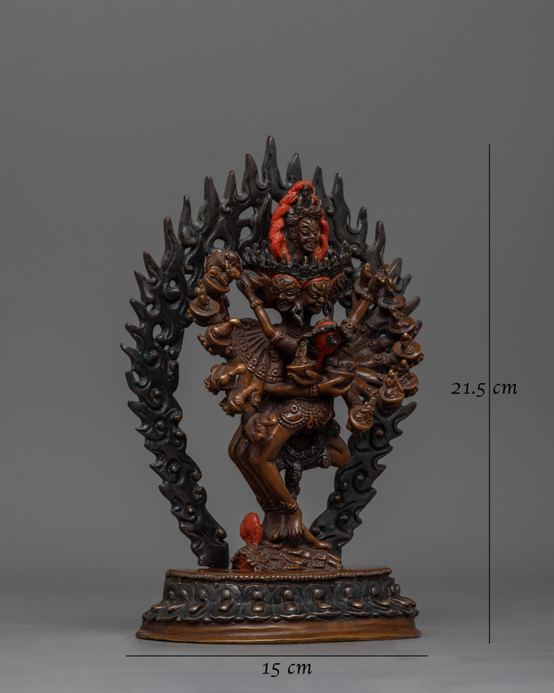 Hevajra Oxidized Statue | Emblem of Esoteric Wisdom