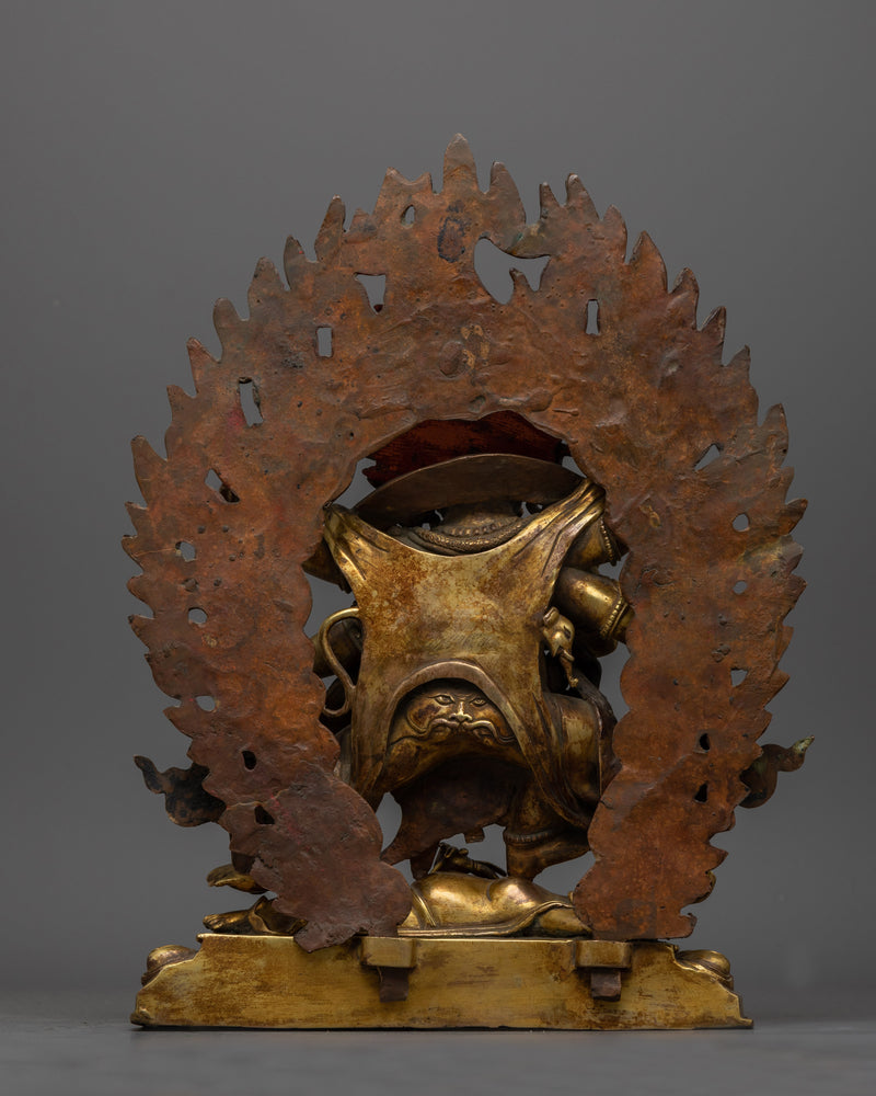 Six-Arms Mahakala Antique Touch Statue | Protector of the Dharma