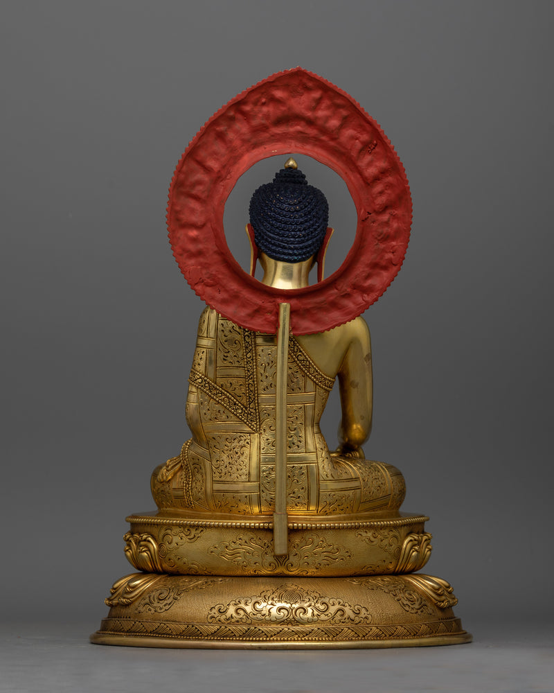 Shakyamuni Buddha 38cm Gold Gilded Statue | Icon of Enlightenment