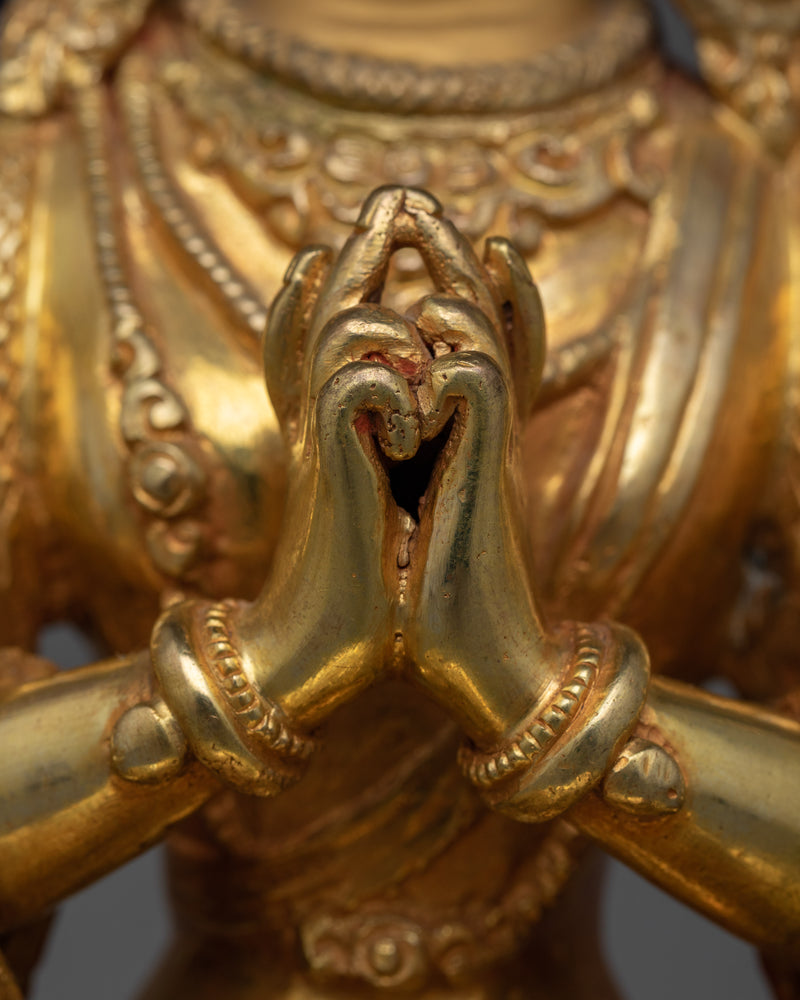 Chundi Gold Gilded Statue | Manifestation of Supreme Protection