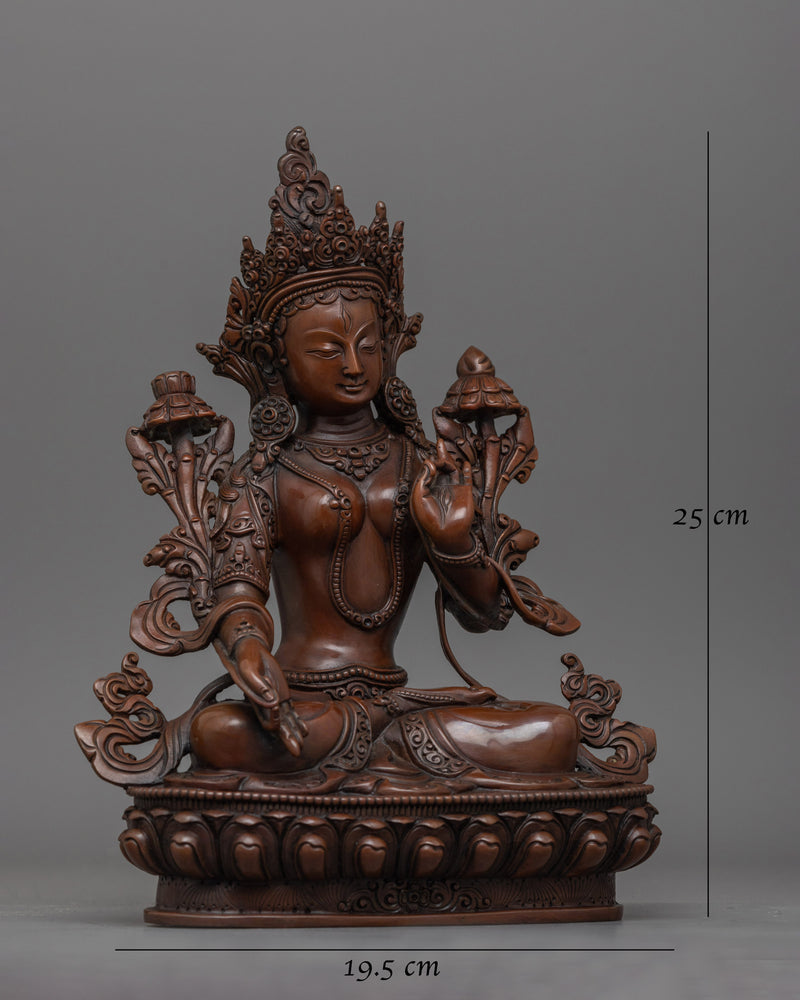 White Tara Nepalese Artwork Statue | Essence of Peace and Healing