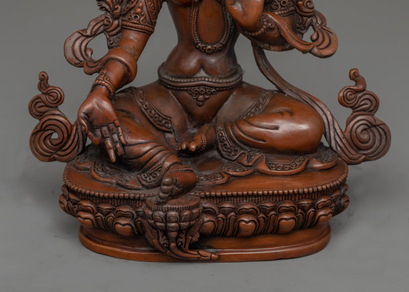 Green Tara Nepalese Artisans Artwork Statue | Symbol of Compassionate Action