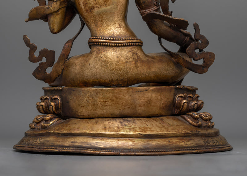 Green Tara with an Antique Touch Statue | Protector of the Enlightened Path