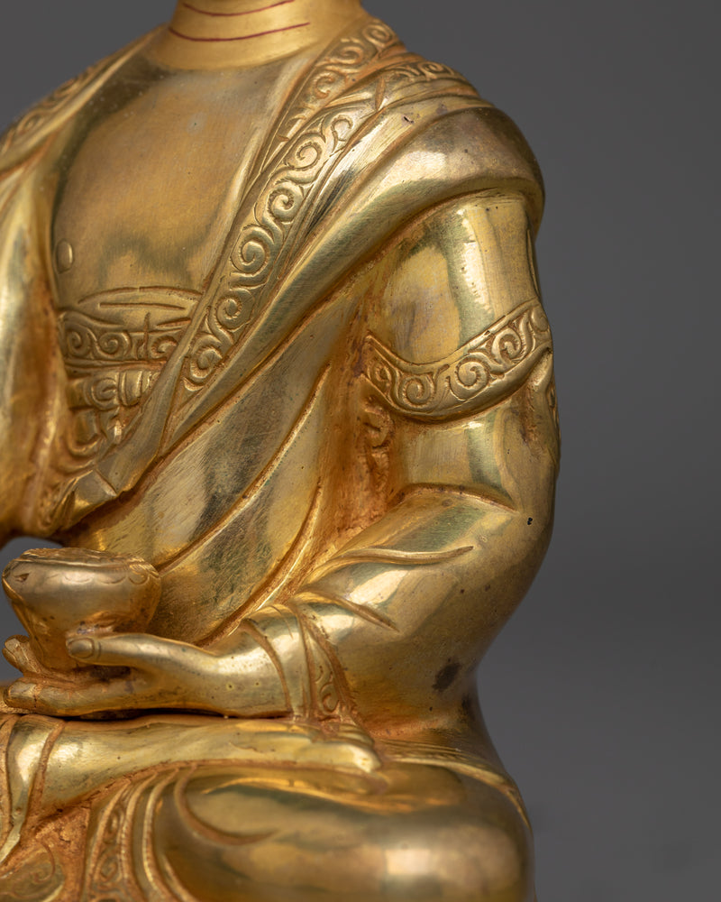 Shakyamuni Buddha Gold Gilded 21cm Statue | Icon of Enlightenment