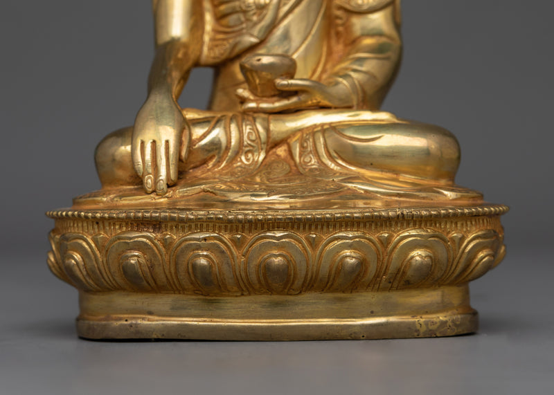 Shakyamuni Buddha Gold Gilded 21cm Statue | Icon of Enlightenment