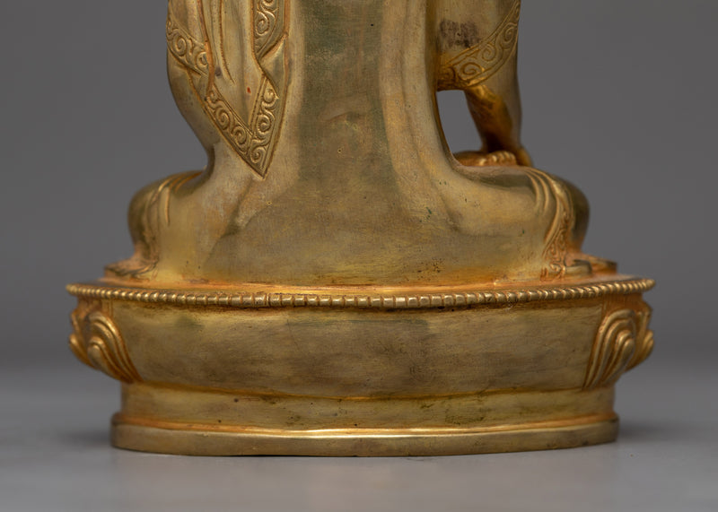 Shakyamuni Buddha Gold Gilded 21cm Statue | Icon of Enlightenment