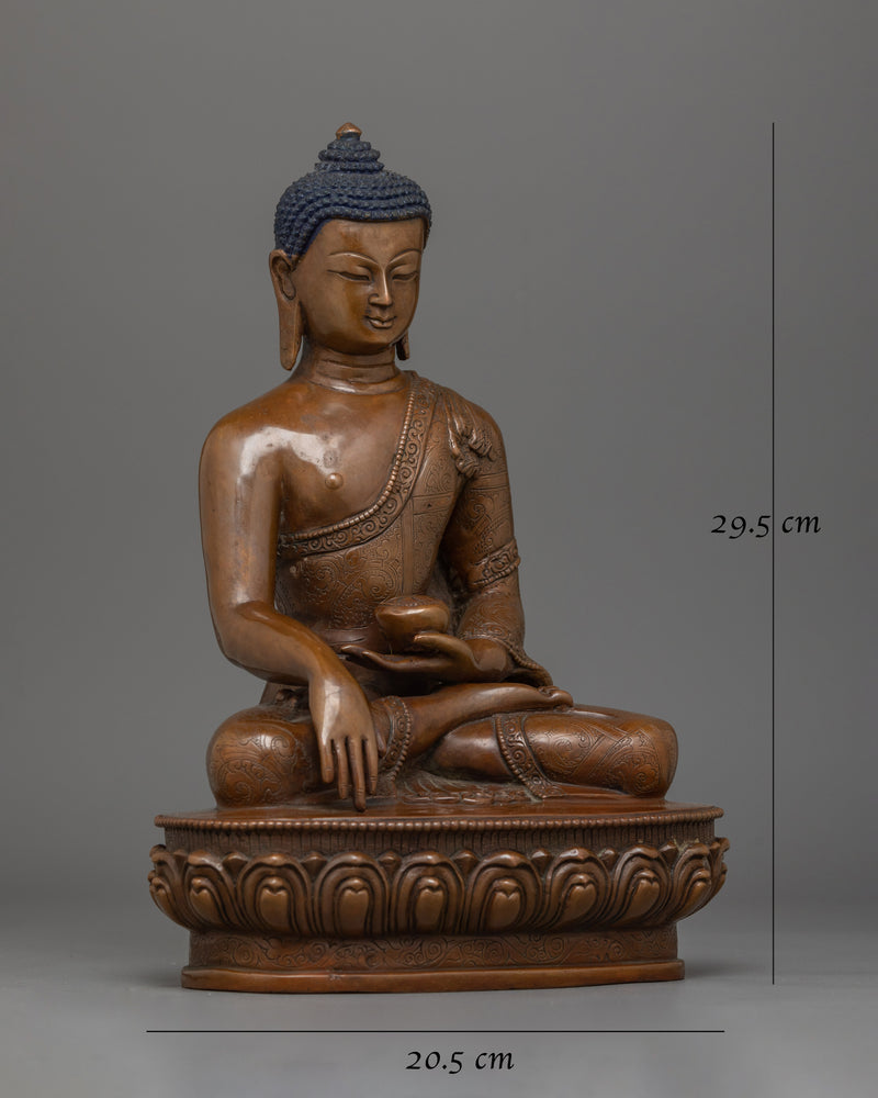 Shakyamuni Buddha Handmade Oxidized Statue | Beacon of Enlightenment