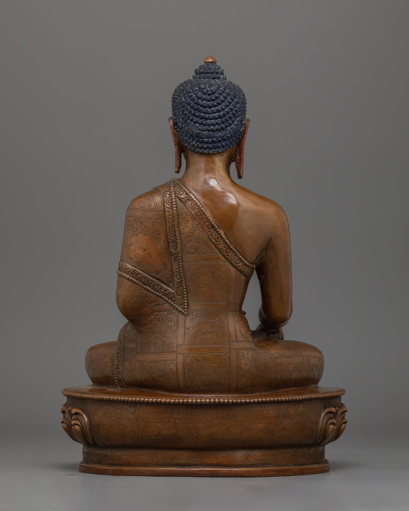 Shakyamuni Buddha Handmade Oxidized Statue | Beacon of Enlightenment