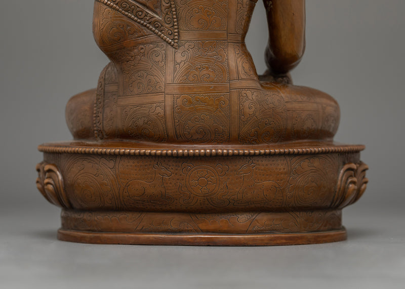 Shakyamuni Buddha Handmade Oxidized Statue | Beacon of Enlightenment