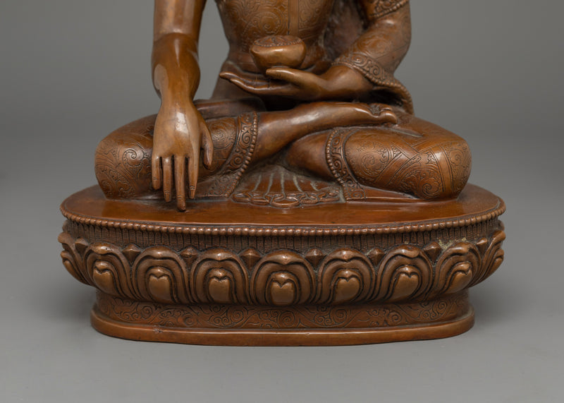 Shakyamuni Buddha Handmade Oxidized Statue | Beacon of Enlightenment