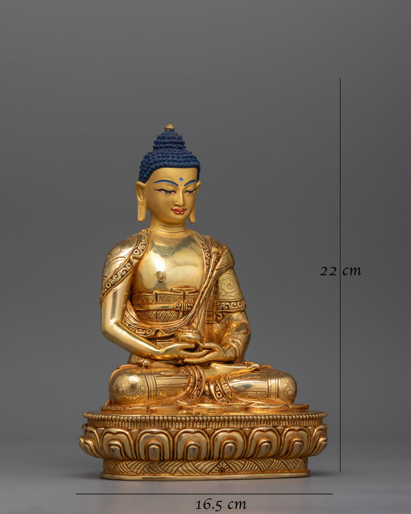 Amitabha Buddha Handmade 22cm Statue | Essence of Infinite Light