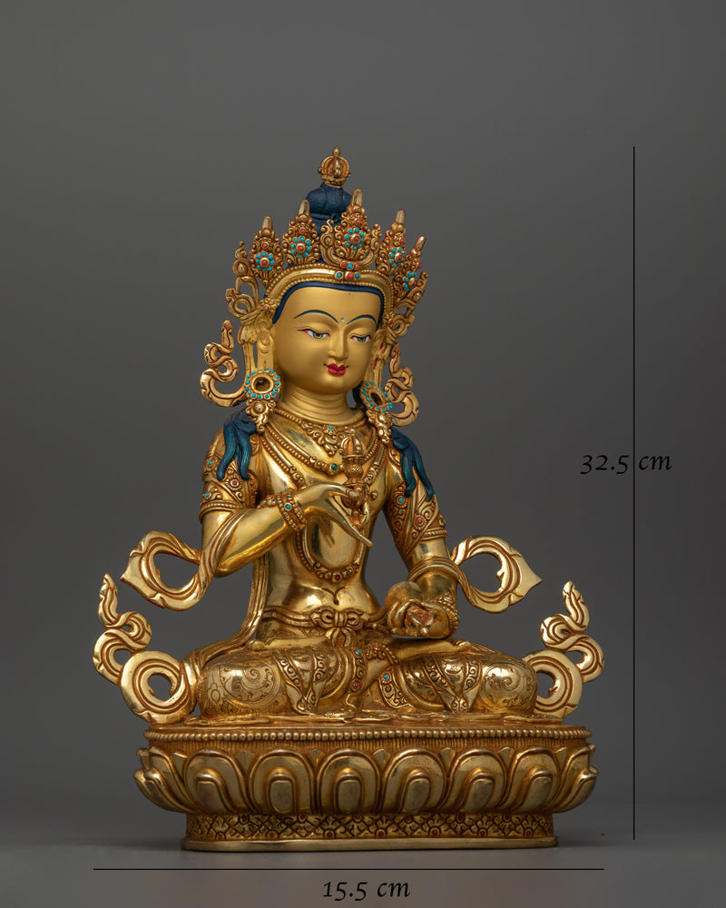 Vajrasattva Handmade Gold-Gilded Statue | Symbol of Purification