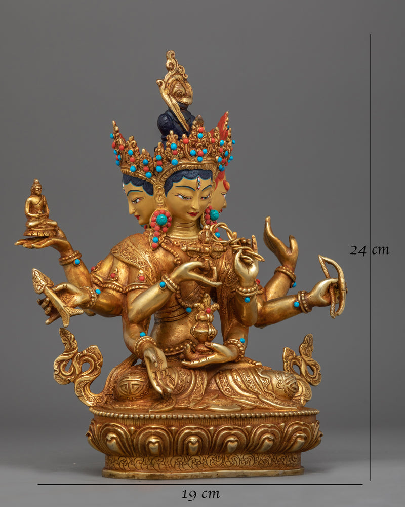 Namgyalma Handmade Female Deity Statue | Beacon of Longevity and Purification