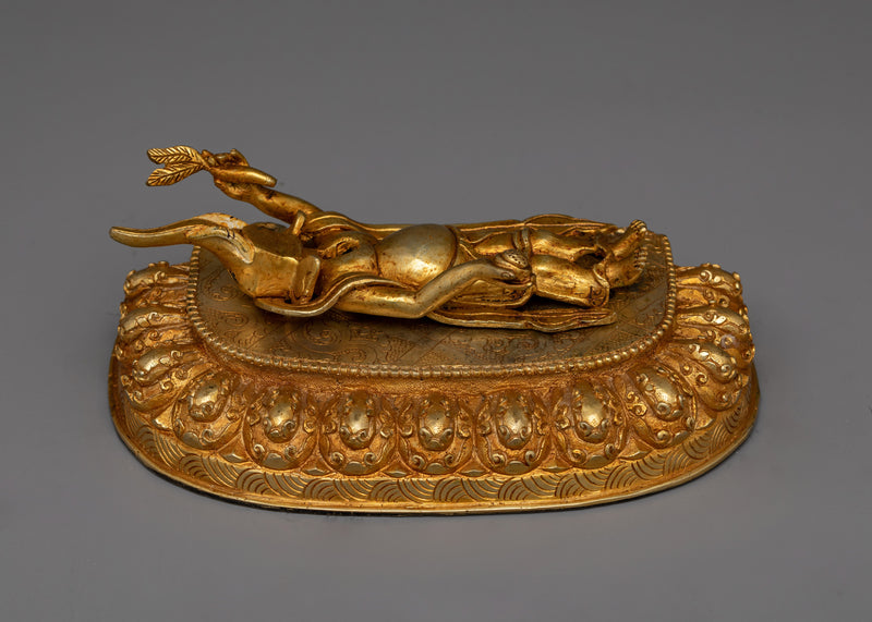 Six-Armed Mahakala Handmade Gold-Gilded Statue | Protector of the Dharma