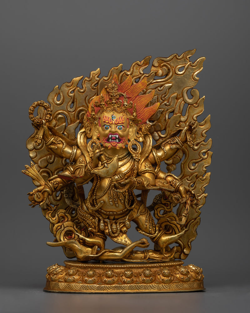 six-armed-mahakala-handmade-gold-gilded