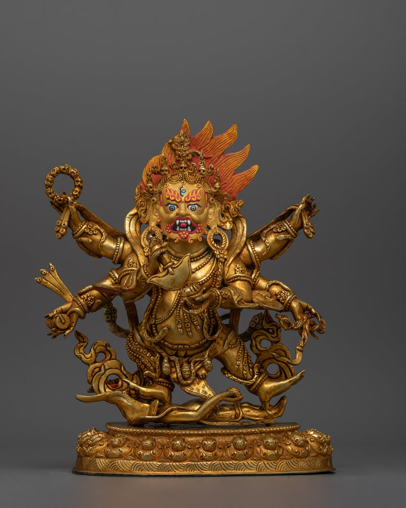 six-armed-mahakala-handmade-gold-gilded