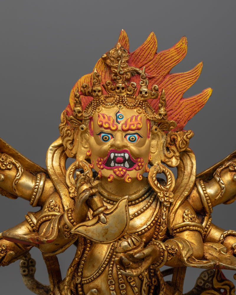 six-armed-mahakala-handmade-gold-gilded