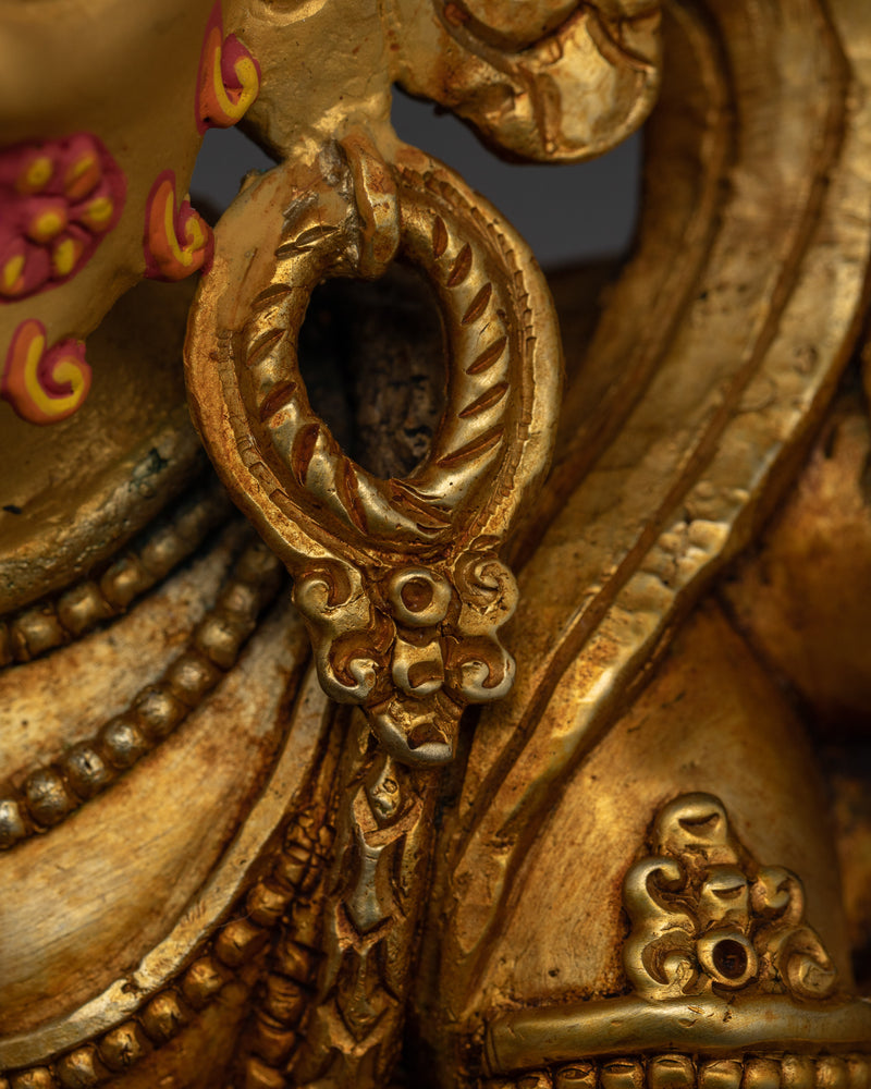 Six-Armed Mahakala Handmade Gold-Gilded Statue | Protector of the Dharma