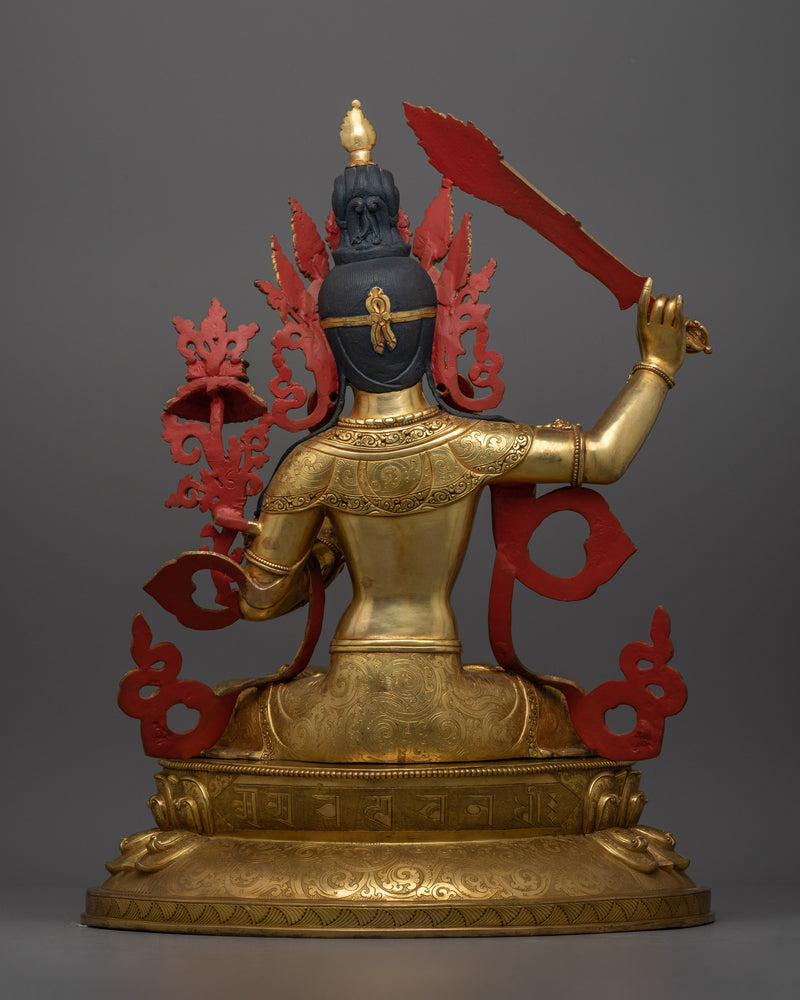 Manjushri Handcrafted 48cm Statue | Embodiment of Wisdom