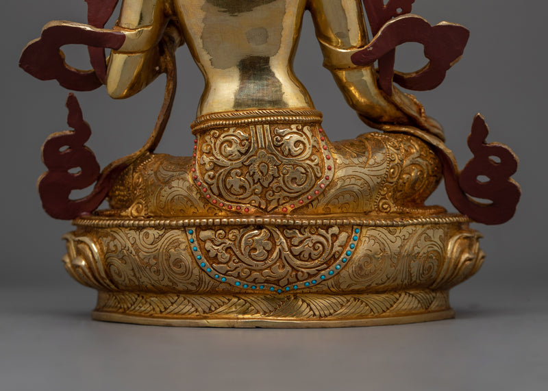 Green Tara Beautifully Handcrafted Statue | Embodiment of Active Compassion