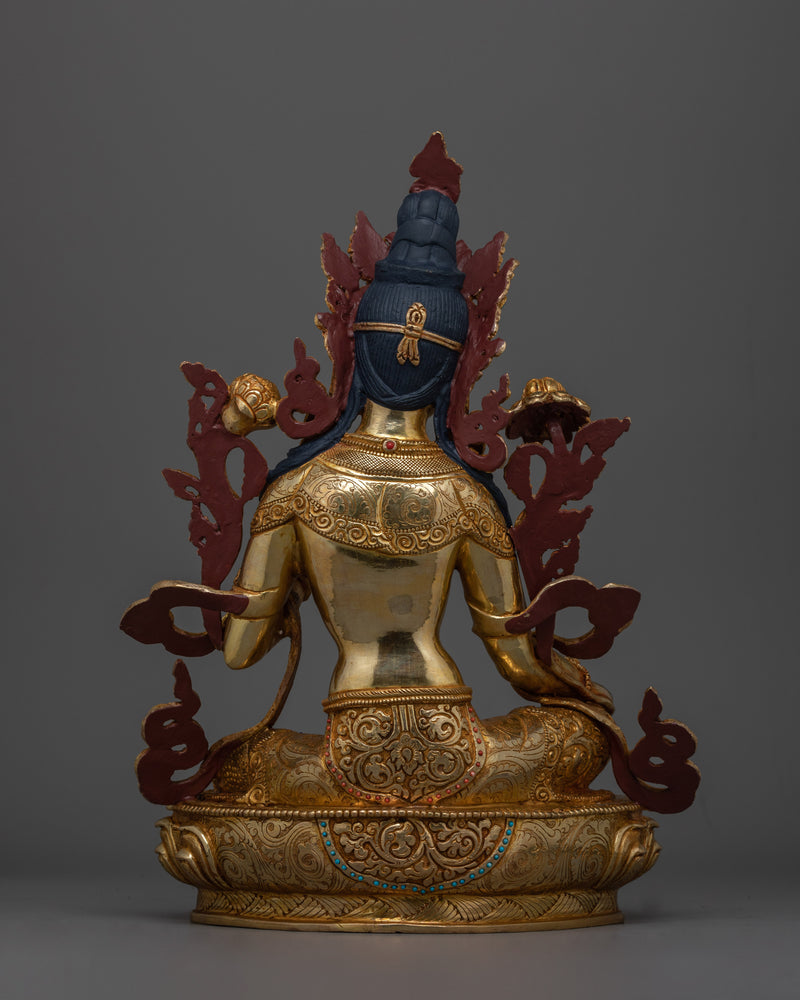 Green Tara Beautifully Handcrafted Statue | Embodiment of Active Compassion