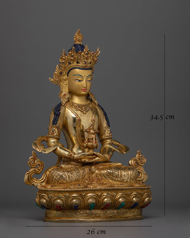 Amitayus Long-Life Buddha a Handcrafted Statue | Beacon of Longevity and Health