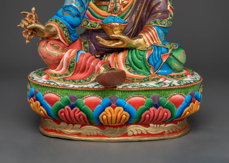 Guru Rinpoche Colored Handmade Statue | Guardian of the Hidden Land