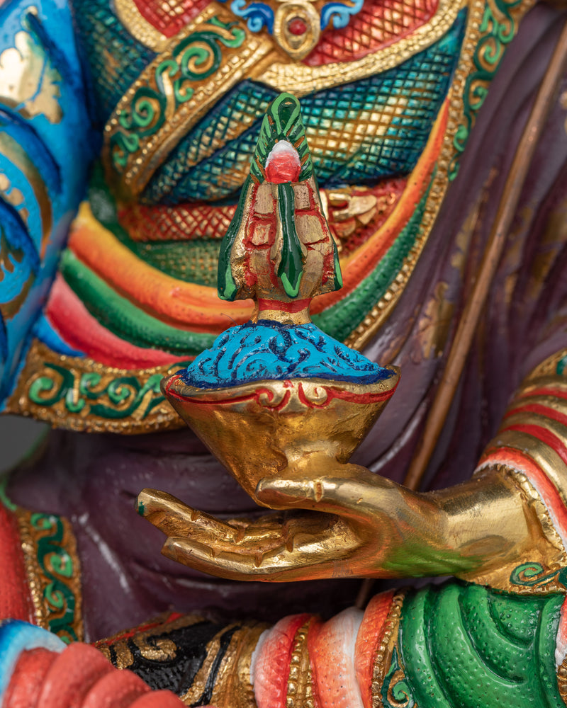 Guru Rinpoche Colored Handmade Statue | Guardian of the Hidden Land