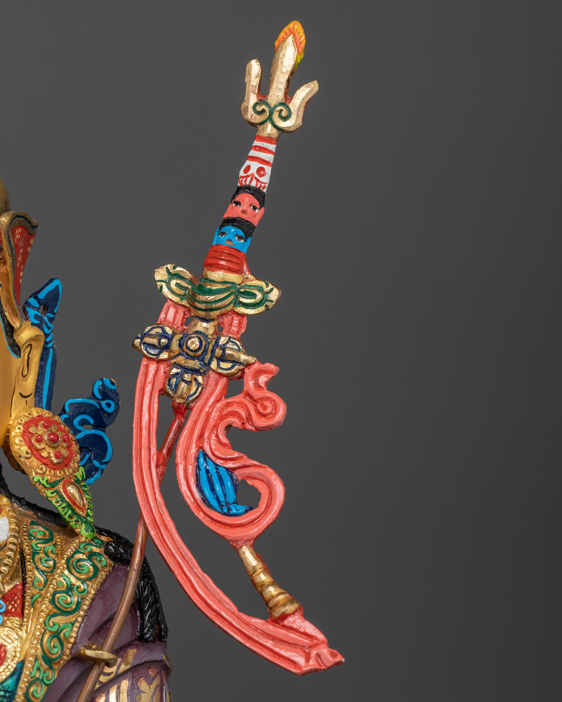 Guru Rinpoche Colored Handmade Statue | Guardian of the Hidden Land