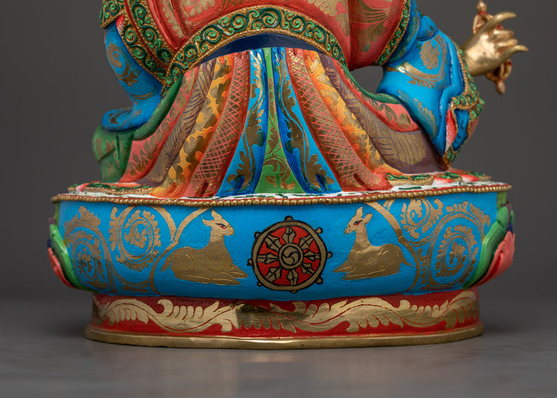 Guru Rinpoche Colored Handmade Statue | Guardian of the Hidden Land