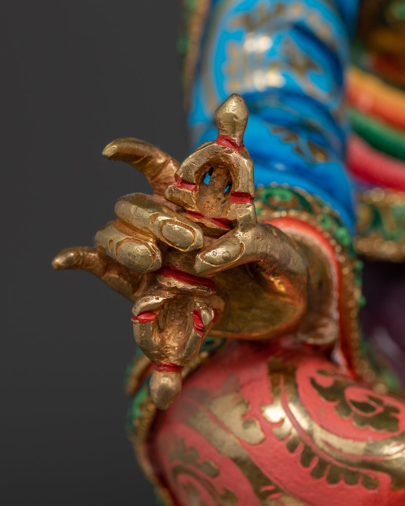 Guru Rinpoche Colored Handmade Statue | Guardian of the Hidden Land