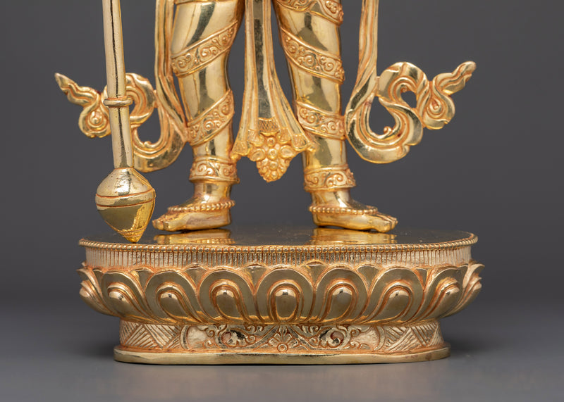 Vishnu Handmade Gold-Gilded Statue | Protector of the Universe