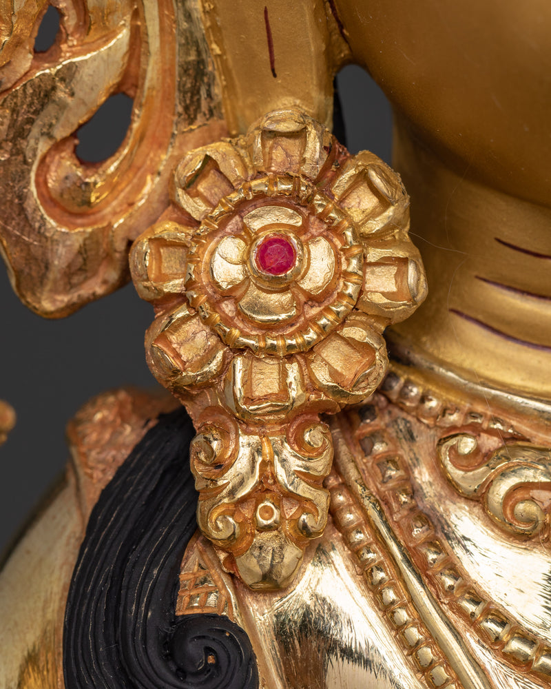 Vishnu Handmade Gold-Gilded Statue | Protector of the Universe