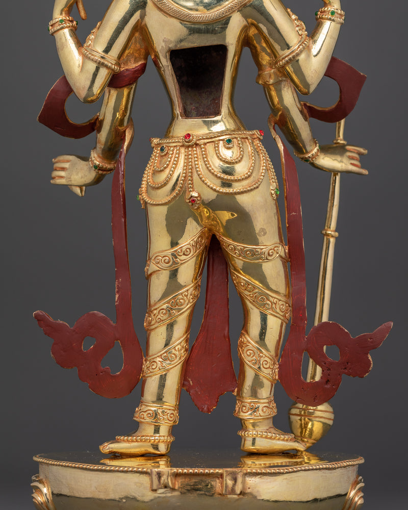 Vishnu Handmade Gold-Gilded Statue | Protector of the Universe