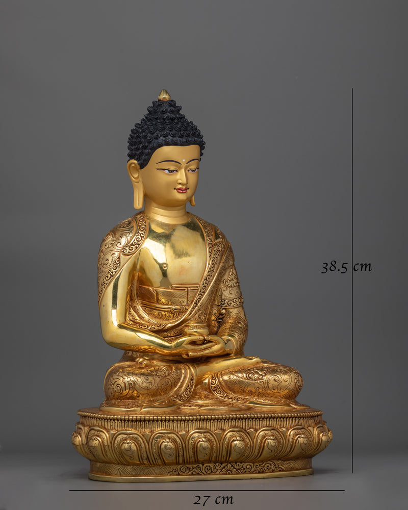 Amitabha Buddha Nepalese Handcrafted Masterpiece Statue | Beacon of Enlightenment