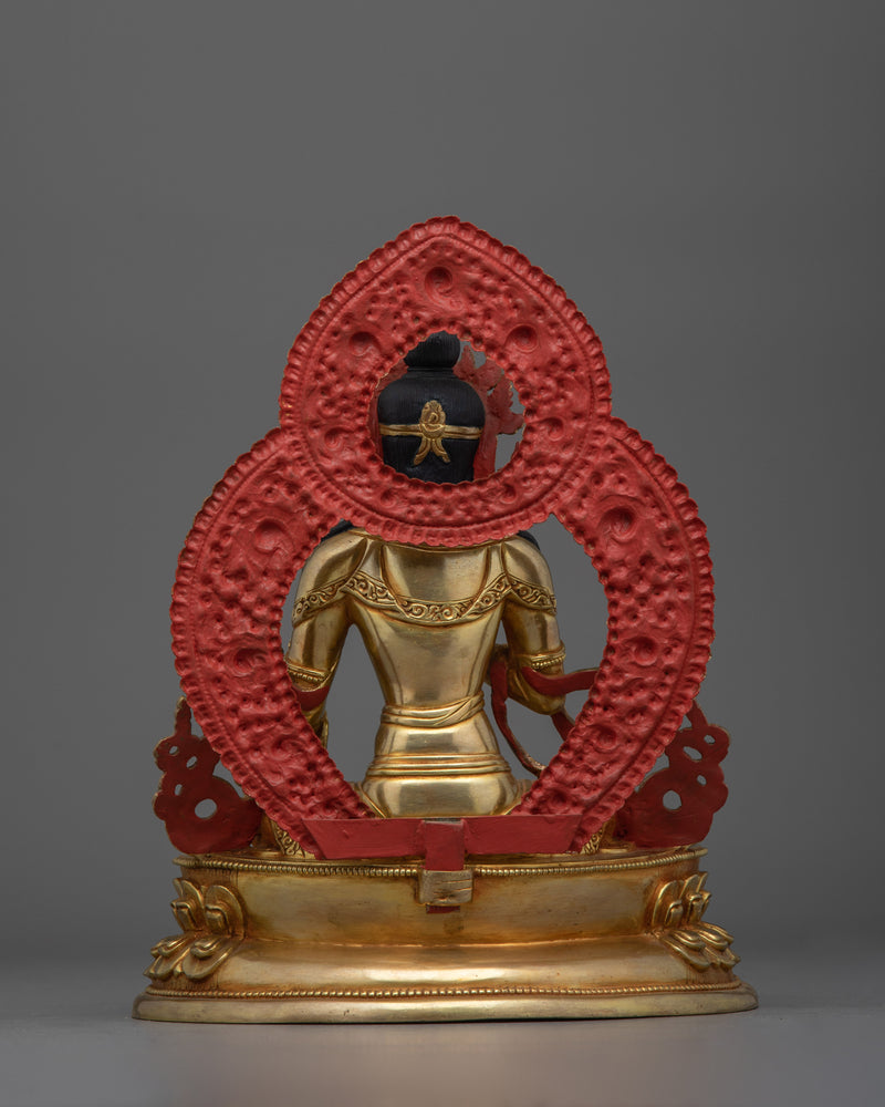 Kshitagarbha Handmade Gold Gilded Statue | Embodiment of Compassion