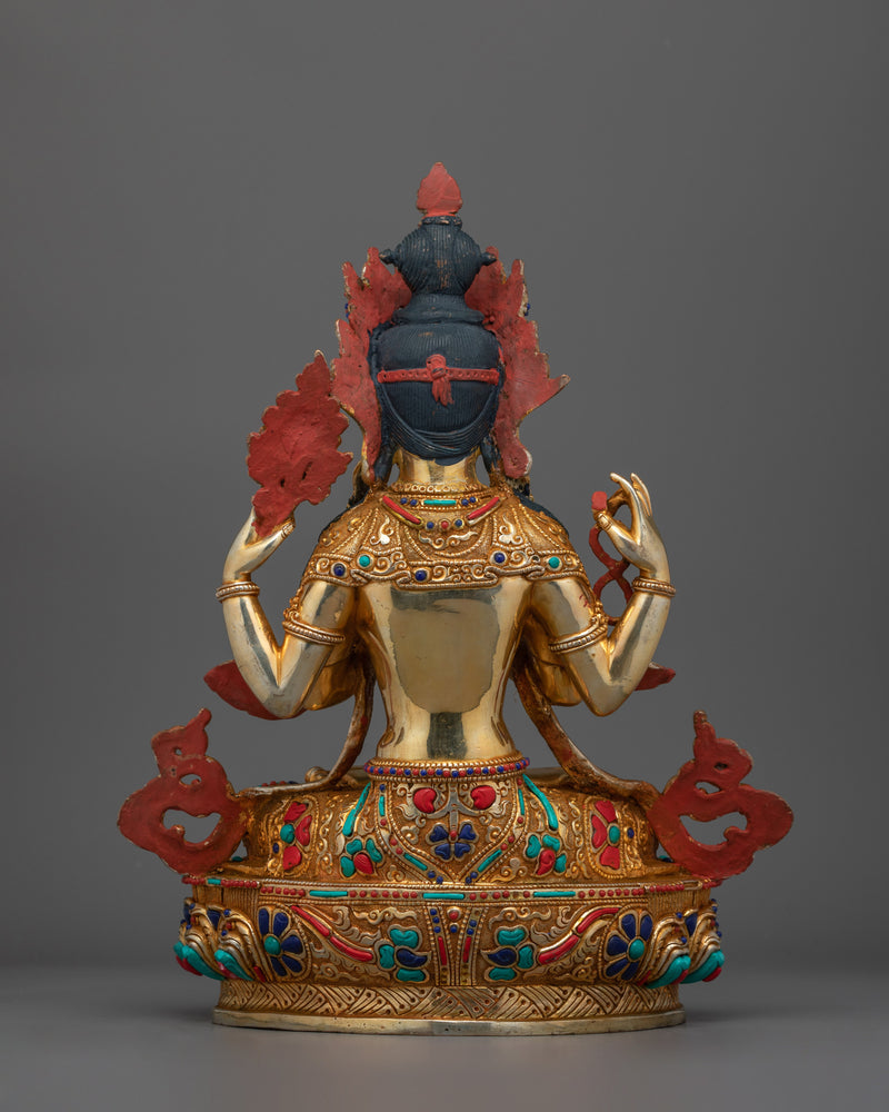 Chenrezig Handcrafted 34cm Statue | Embodiment of Compassion