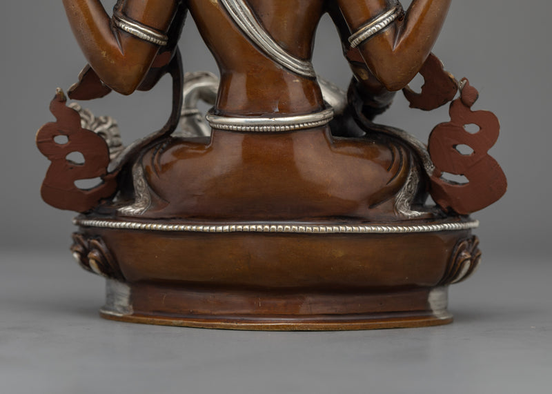 Saraswati Handmade Silver-Plated Statue | Goddess of Knowledge