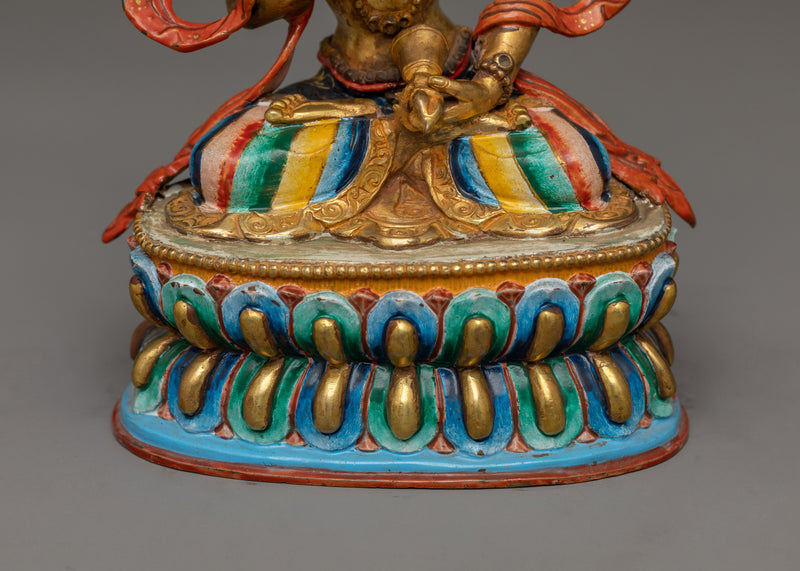 Vajrasattva Handcrafted Small Colored Statue | Deity of Purification