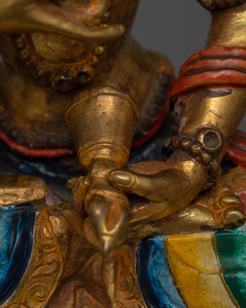 Vajrasattva Handcrafted Small Colored Statue | Deity of Purification