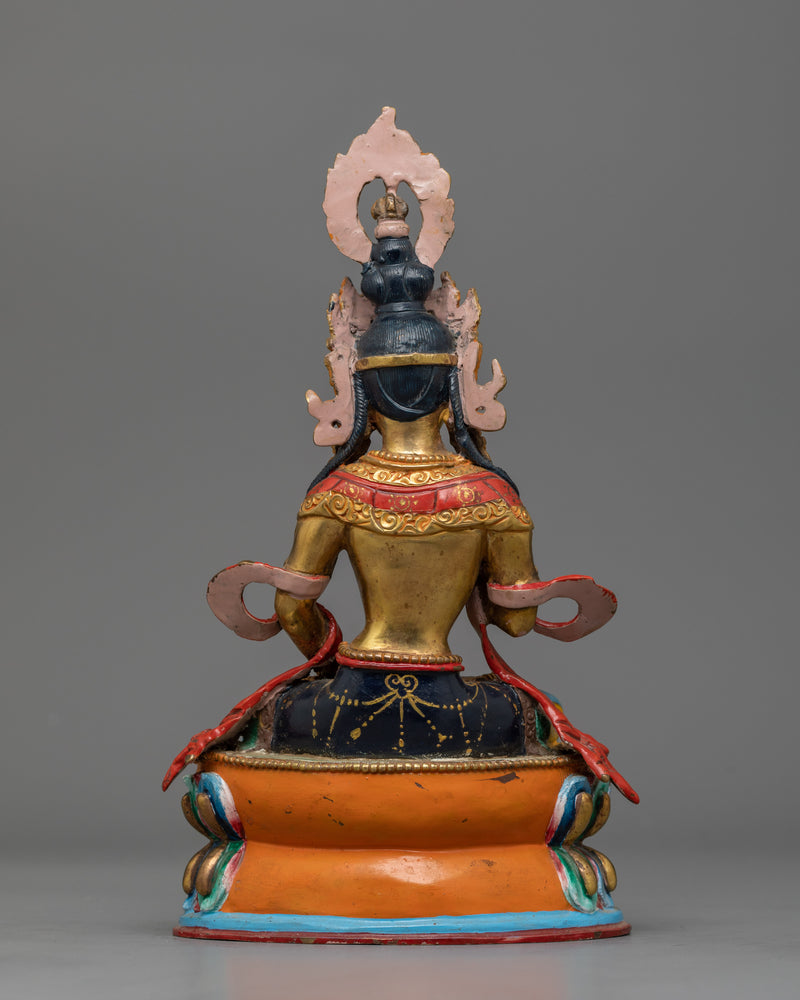 Vajrasattva Handcrafted Small Colored Statue | Deity of Purification