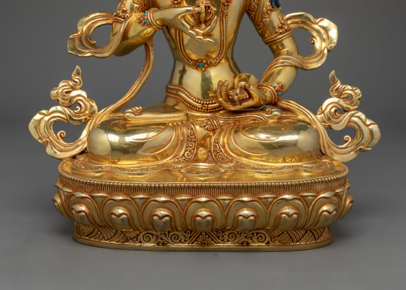 Vajrasattva Handcrafted 34cm Gold Gilded Statue | Deity of Purification