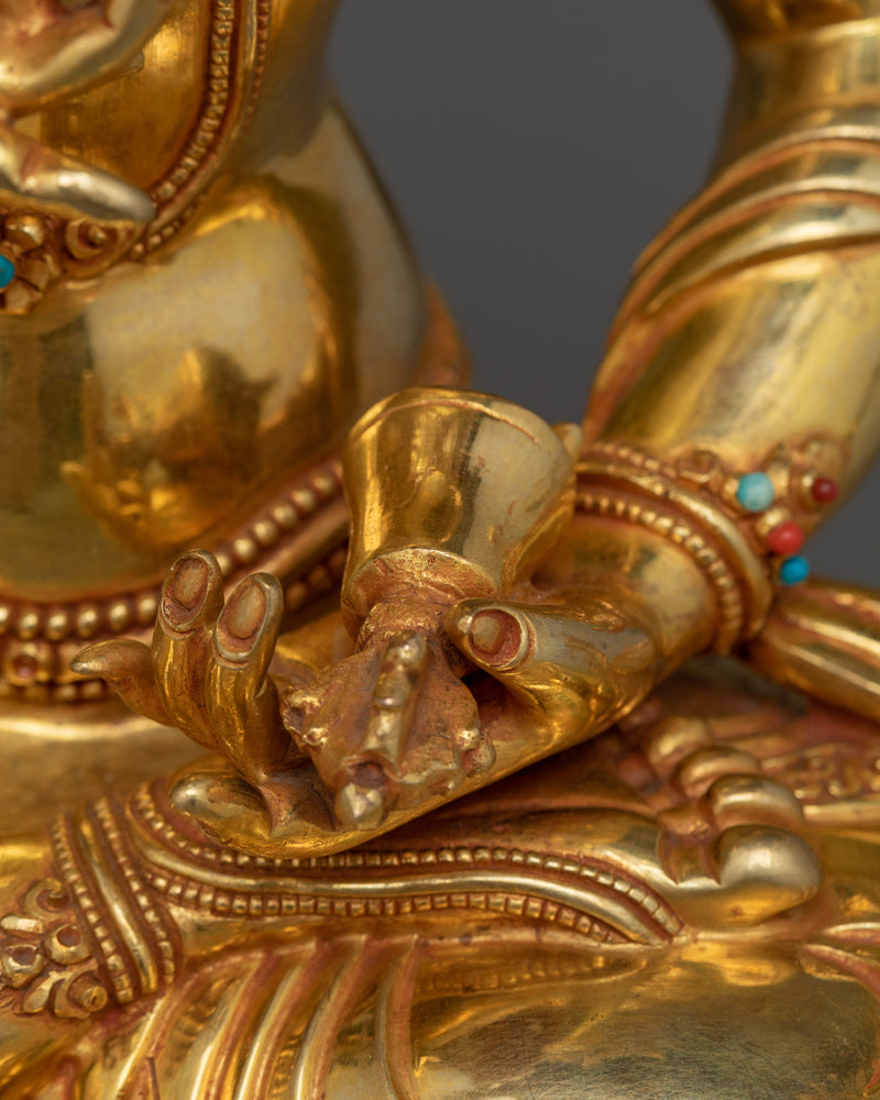 Vajrasattva Handcrafted 34cm Gold Gilded Statue | Deity of Purification