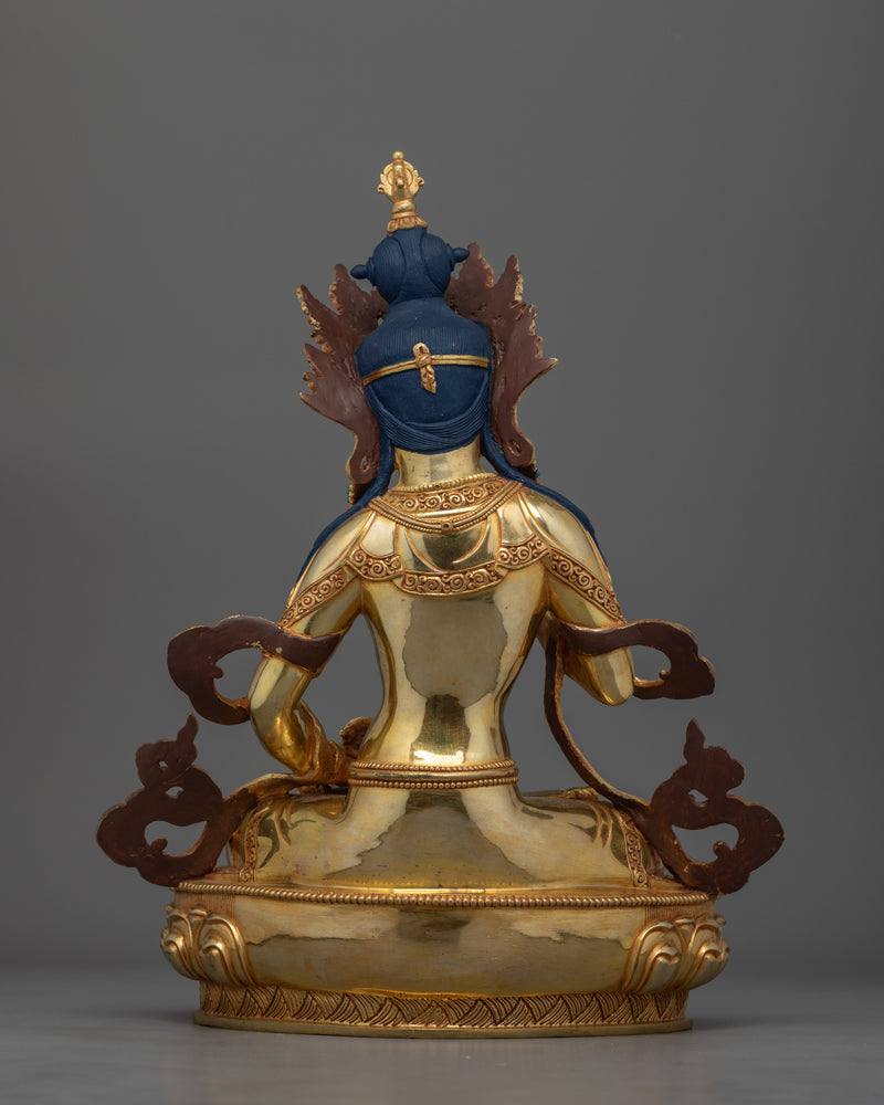 Vajrasattva Handcrafted 34cm Gold Gilded Statue | Deity of Purification