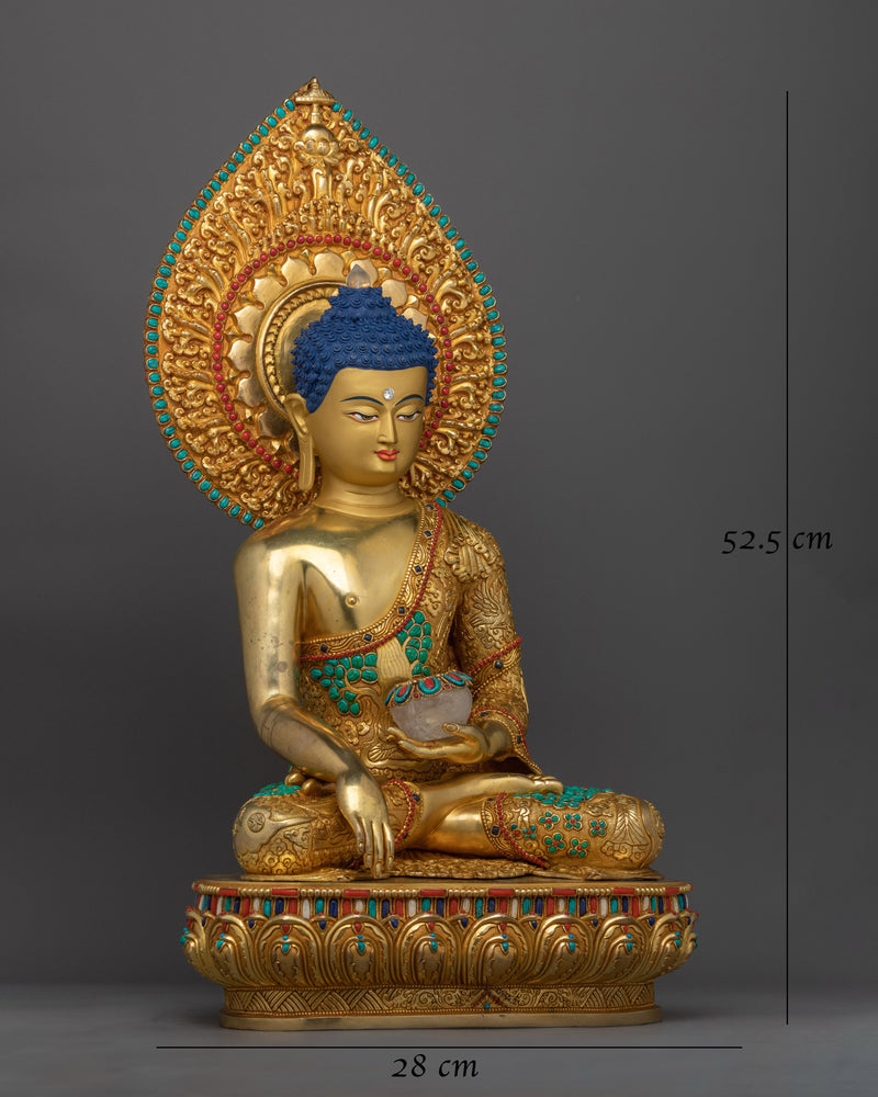 Handmade Shakyamuni Buddha Gold Gilded Statue | Masterpiece of Enlightenment